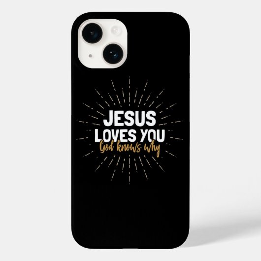 Jezus houdt van je - God weet waarom iPhone Case (Achterkant)