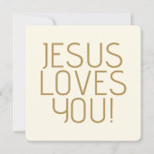 Jezus houdt van je | Gouden gebroken wit en taupe (Voorkant)