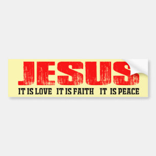 Jezus houdt van je in de Motivatie Bijbel Bumpersticker