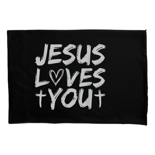 Jezus houdt van je in Jezus Kussensloop (Voorkant)