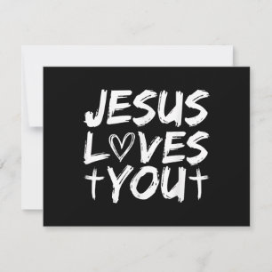 Jezus houdt van je in Jezus Save The Date