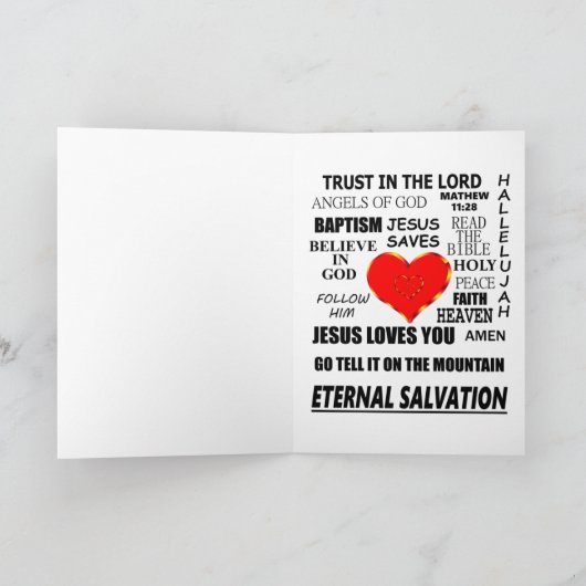 Jezus houdt van je interne redding kaart (Binnen)