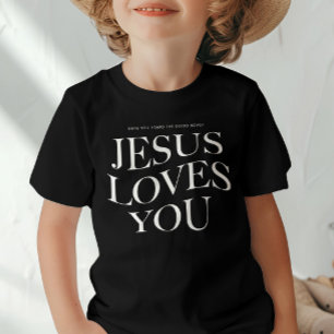 Jezus houdt van je   Kinder Christelijke esthetisc Tri-Blend Shirt