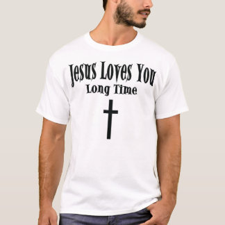 Jezus houdt van je lang t-shirt