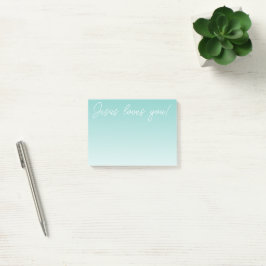 Jezus houdt van je! | lichtgroene ombre post-it® notes