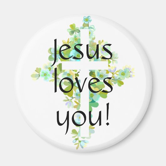 Jezus houdt van je! magneet (Voorkant)