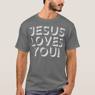 Jezus houdt van je retro typografie ontwerp t-shirt