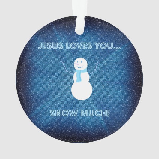 Jezus houdt van je sneeuwt veel! Christelijk Snowm Ornament (achterkant)