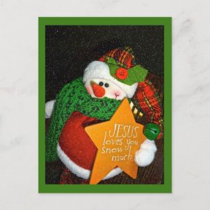 Jezus houdt van je sneeuwt veel! Christelijk thema Briefkaart