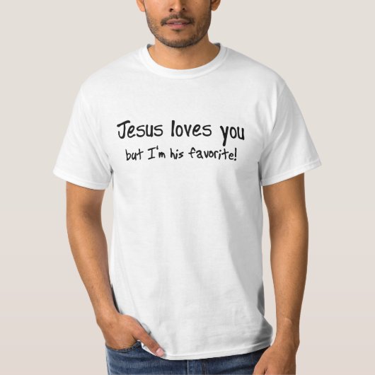 Jezus houdt van je! t-shirt (Voorkant)