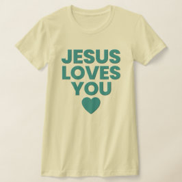 Jezus houdt van je T-shirt, Christelijke, in relië T-shirt