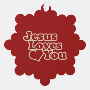 Jezus houdt van je voor christenen ornament kaart
