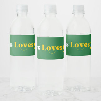 Jezus houdt van je voor de kerk / liefdadigheid waterfles etiket