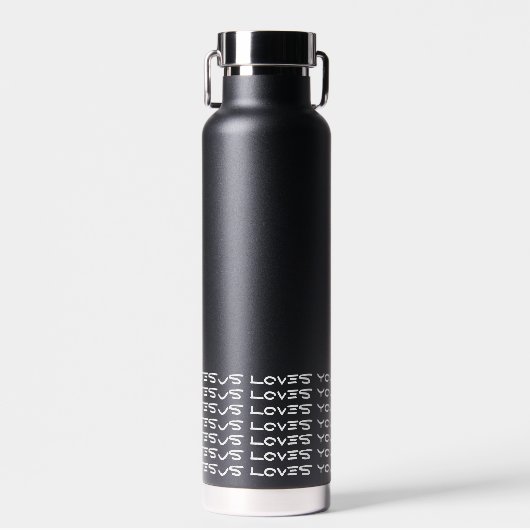 Jezus houdt van je - waterfles (zig) (Voorkant)