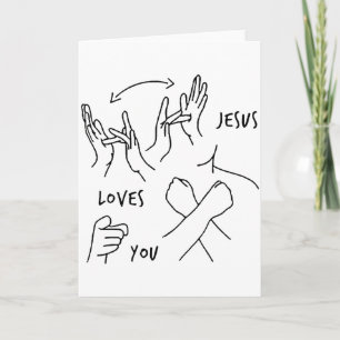 Jezus Houdt Van Jou Asl Gebarentaal Christelijk  Kaart
