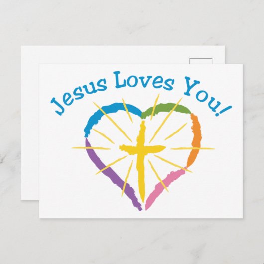 Jezus houdt van jou briefkaart (Voorkant / Achterkant)