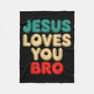 Jezus Houdt Van Jou Bro Christelijk Geloof Religie Fleece Deken