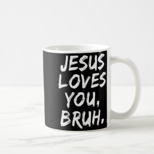 Jezus Houdt van Jou Bruh Christelijke Gelovige Gel Koffiemok