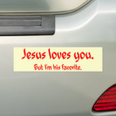 Jezus houdt van jou bumpersticker (Op auto)