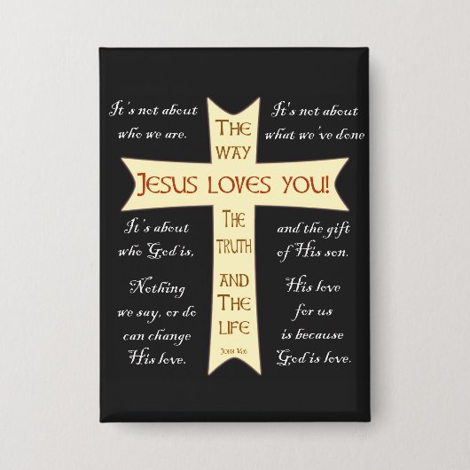 Jezus houdt van jou button (Voorkant)
