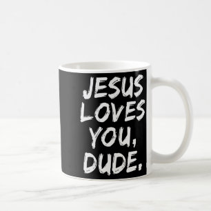 Jezus houdt van jou dude christen gelovige geloof koffiemok