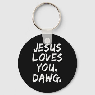 Jezus Houdt Van Jou Honden Christelijke Gelovige G Sleutelhanger