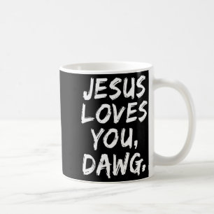 Jezus Houdt Van Jou Hondenhoofd Christelijke Gelov Koffiemok