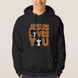 Jezus houdt van jou Hoodie