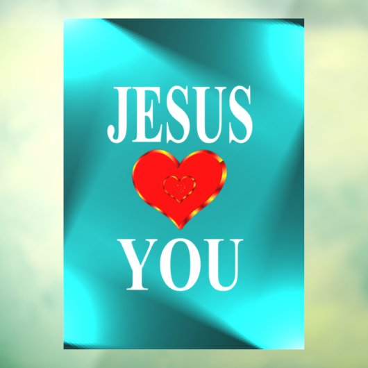 Jezus houdt van jou raamsticker (Vel 3)