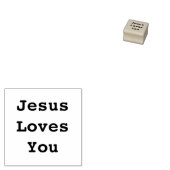 Jezus houdt van jou 	rubberstempel (Gestempeld)