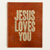 Jezus Houdt Van Jou Rustieke Christelijke Aanmoedi Planner (Voorkant)