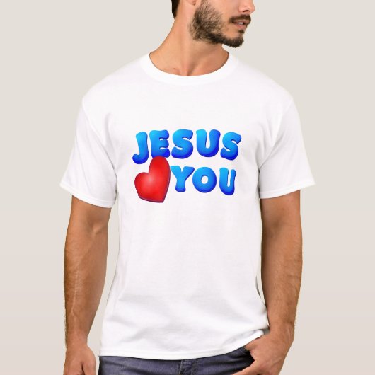 Jezus houdt van jou t-shirt (Voorkant)