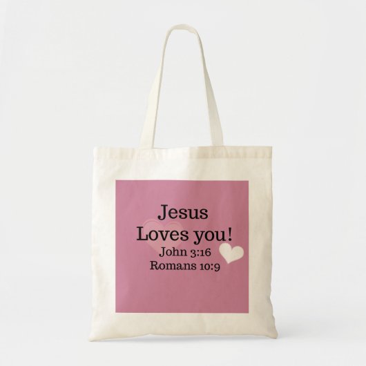 Jezus houdt van jou tote bag (Voorkant)