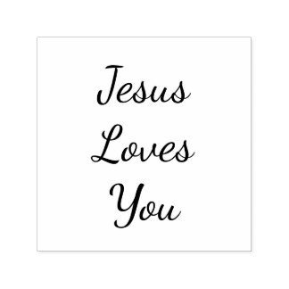 Jezus houdt van jou zelfinktende stempel