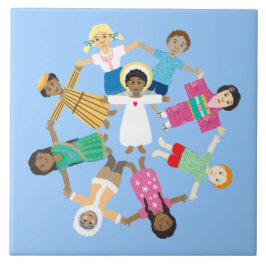 Jezus houdt van kleine kinderen tegeltje