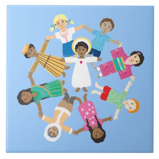 Jezus houdt van kleine kinderen tegeltje (Voorkant)