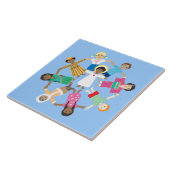 Jezus houdt van kleine kinderen tegeltje (Zijkant)