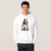 Jezus houdt van koffie hoodie (Voorkant volledig)