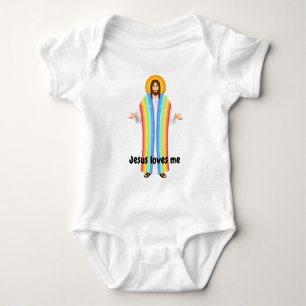 Jezus houdt van me baby bodysuit