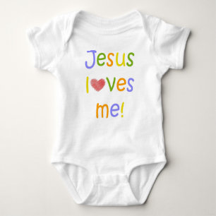 Jezus houdt van me Baby Creeper Romper
