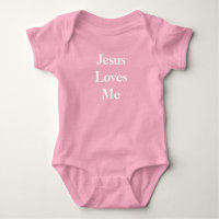 Jezus houdt van me. Baby Jersey Bodysuit