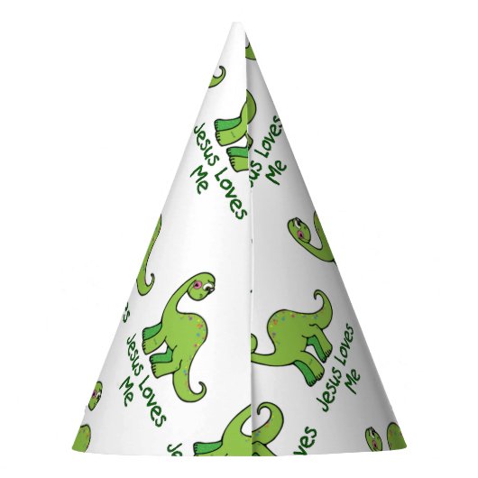 Jezus houdt van me Dinosaur Feesthoedjes (Achterkant)