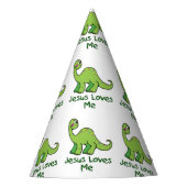 Jezus houdt van me Dinosaur Feesthoedjes (Voorkant)