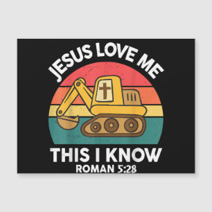 Jezus houdt van me Dit Ik ken graafmachine Christe