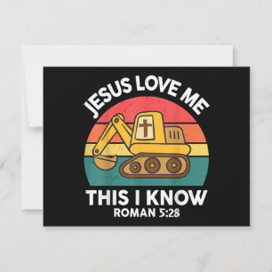 Jezus houdt van me Dit Ik ken graafmachine Christe