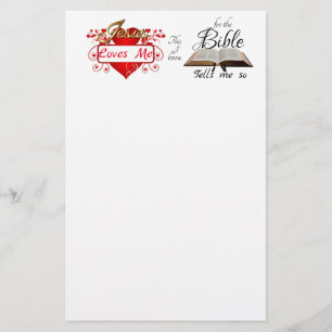 Jezus houdt van me, dit weet ik... briefpapier
