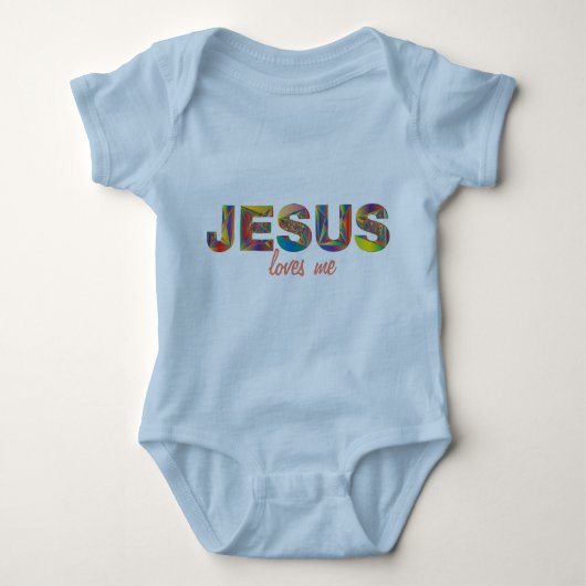 Jezus houdt van me Onsie voor Baby Romper (Voorkant)