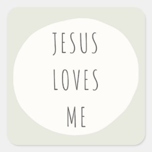 Jezus houdt van me. Stickers en labels
