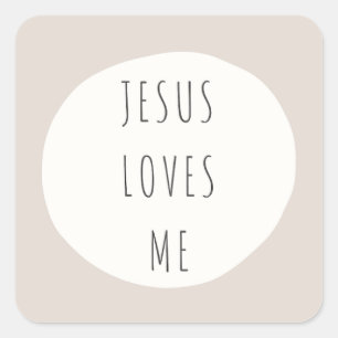 Jezus houdt van me. Stickers en labels