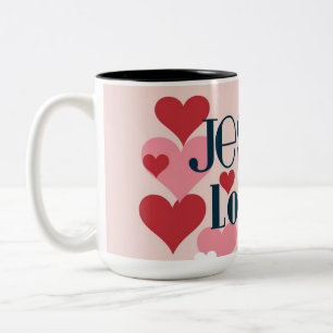 Jezus houdt van me tweekleurige koffiemok